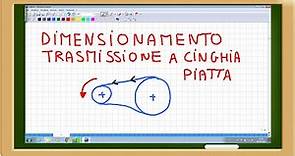 dimensionamento trasmissione a cinghia piatta semplificato