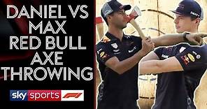 Daniel Ricciardo vs Max Verstappen | Red Bull Axe Throwing Showdown! 😲
