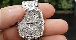 Piaget White Gold Pave Diamond Sapphire Dial Vintage Unisex Watch 9741 Review | SwissWatchExpo