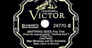 1935 HITS ARCHIVE: Anything Goes - Paul Whiteman (Ramona Davies, vocal)