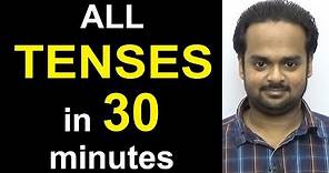 Learn ALL TENSES Easily in 30 Minutes - Present, Past, Future | Simple, Continuous, Perfect