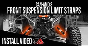 CA TECH USA - Can-Am X3 Front Suspension Limit Strap System - How To Installation Video