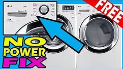 NO POWER! LG washer won't turn on. FREE Repair solution! - GT Canada