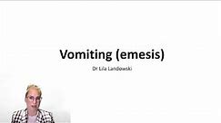 The vomiting reflex - the physiology of vomiting