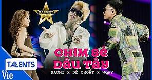 Wowy, Dế Choắt, Naomi tái hiện màn trình diễn chung kết "Chim sẻ dâu tây" cực slay |Rap Việt Concert