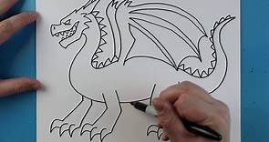 How to Draw an EASY DRAGON!!!
