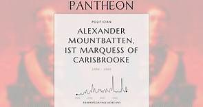 Alexander Mountbatten, 1st Marquess of Carisbrooke Biography - British Royal Navy officer (1886–1960)