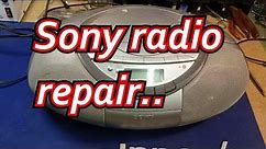 Repairing a Sony CFD-S350 CD/Radio/Cassette Boombox Rescued from Ewaste! How to Fix a Faulty Switch.