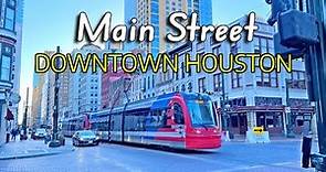 Main Street, Downtown Houston, Texas | 4K virtual walking tour | Houston travel guide