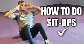 How to do Sit Ups | Proper Form!