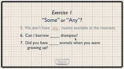 Some, any: Video Exercise