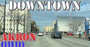 Akron - Ohio - 4K Downtown Drive
