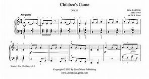 Bartok : Children's Game, No. 8