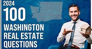 Washington Real Estate Exam 2024 (100 Questions with Explained Answers)