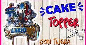 CAKE TOPPER PAW PATROL CORTADO A MANO