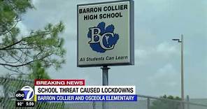 Person taken into custody for posing threat to Barron Collier High School