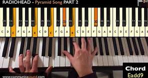 PYRAMID SONG (Radiohead) PIANO PART2 Tutorial - Step by Step