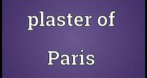 Plaster of Paris Meaning