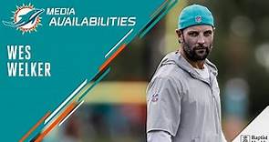Wide Receivers Coach Wes Welker meets with the media | Miami Dolphins