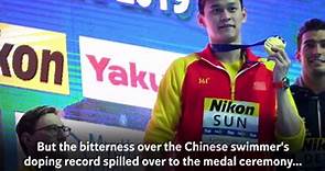 World Swimming Championships: Sun Yang wins 400m freestyle but bad blood with Mack Horton spills over