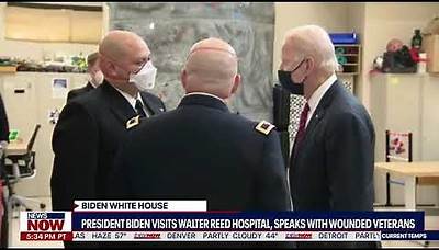President Biden Visits Walter Reed Military Medical Center, Speaks With Wounded Veterans