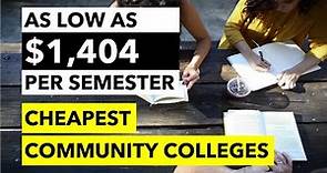 CHEAPEST COMMUNITY COLLEGES IN USA FOR INTERNATIONAL STUDENTS