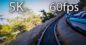 Matterhorn Bobsleds (right track) front seat on-ride 5K POV @60fps Disneyland