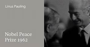 Linus Pauling: 1962 Nobel Peace Prize ceremony