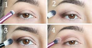 Trucco occhi principianti: come sfumare gli ombretti. 4 effetti diversi usando pennelli diversi.