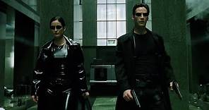 Shootout in the lobby | The Matrix [Open Matte]
