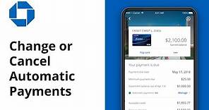 How to Change/Cancel Credit Card Automatic Payments | Chase Mobile® app