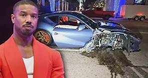 Michael B. Jordan Is 'OK' After Ferrari Accident: See the Aftermath