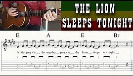 THE LION SLEEPS TONIGHT | Guitar Lesson | Sheet Music & TABs