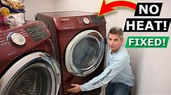 Dryer Won't Heat Up Or Dry Clothes - DIY How To Fix Heater