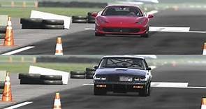 Buick Regal GNX 600hp vs Ferrari 458 at Top Gear Track