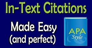 APA In-Text Citations Made Easy