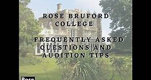 Rose Bruford College Audition Process with David Ames