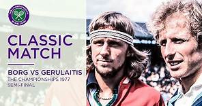 Bjorn Borg vs Vitas Gerulaitis | Wimbledon 1977 Semi-final | Full Match Replay