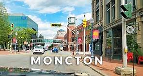 Moncton Downtown Drive 4K - New Brunswick, Canada