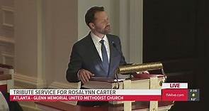 With humor, grace, grandson Jason Carter shares remarks at Rosalynn's tribute service