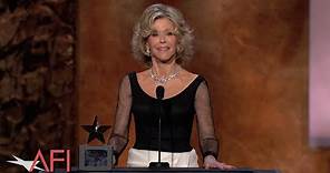 Jane Fonda accepts the 2014 AFI Life Achievement Award