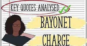 GCSE Grade 9 Analysis of the Best Quotes in 'Bayonet Charge' by Ted Hughes