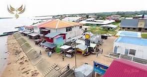 Moengo Town in Suriname
