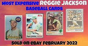 Most Expensive eBay Sales Reggie Jackson Baseball Cards - February 2022