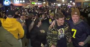 Michigan fans take to the streets in Ann Arbor celebrating national championship