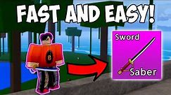 The SUPER Fast And Easy Way To Get Saber In Blox Fruits *FULL GUIDE*