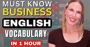 Must Know Business English Vocabulary | 1 HOUR ENGLISH LESSON
