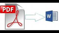 How To Convert PDF to Word Without Software