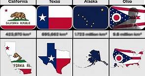 U.S States size comparison by land area