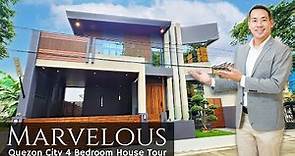 House Tour QC74 • "An INCREDIBLE Living Space!" • Quezon City Brand New 4BR House and Lot for Sale